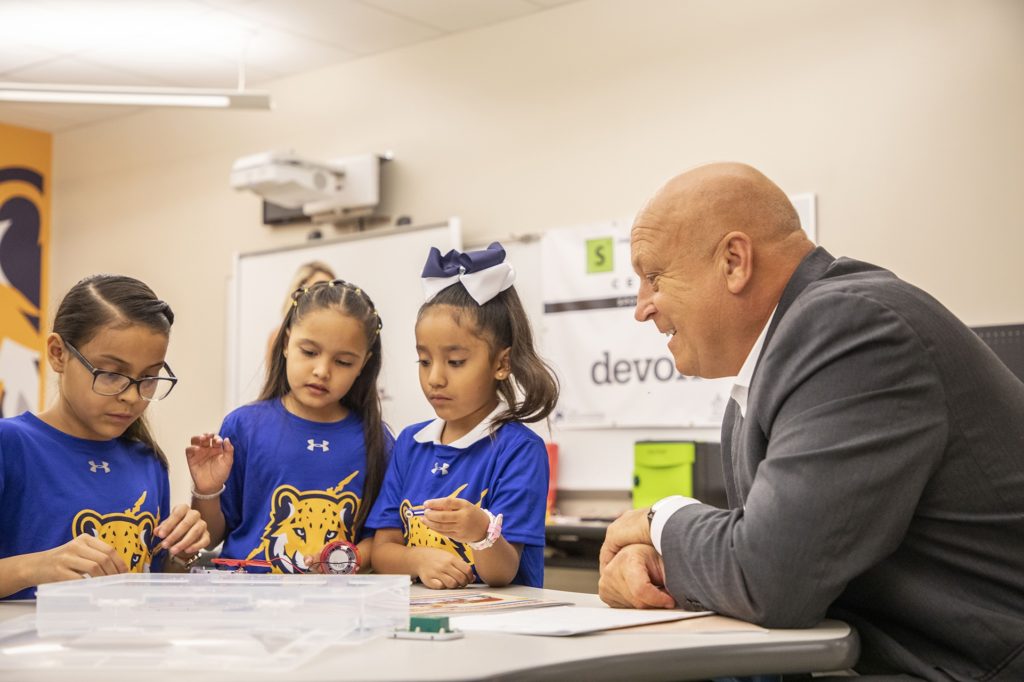 Cal Ripken Jr with students